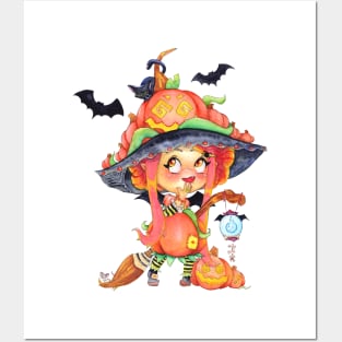 Pumpkin Witch Posters and Art